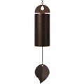 Campana a vento nera con foglia decorativa per esterni