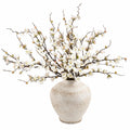 Fiori Artificiali Decorativi in Vaso Bianco/Rosa - Altezza 75 cm
