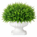Pianta Artificiale Decorativa in Vaso Bianco 30 cm Verde
