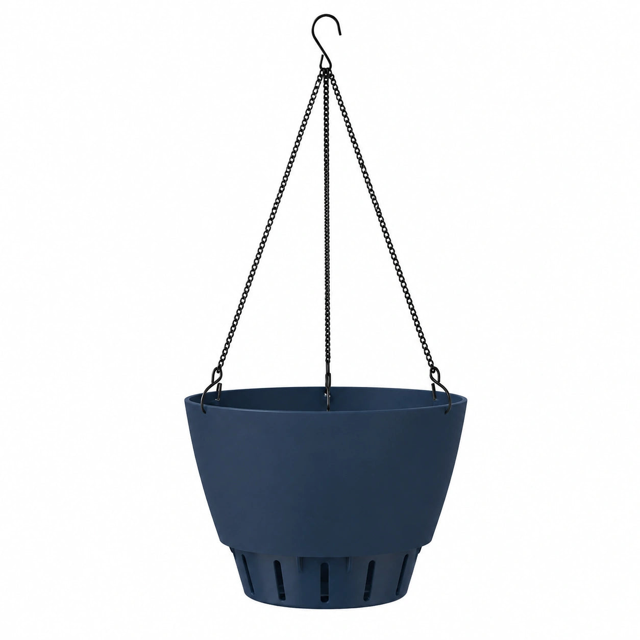 Vaso Sospeso con Catene e Drenaggio Blu