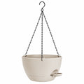 Vaso Sospeso Beige con Catene e Sistema di Drenaggio